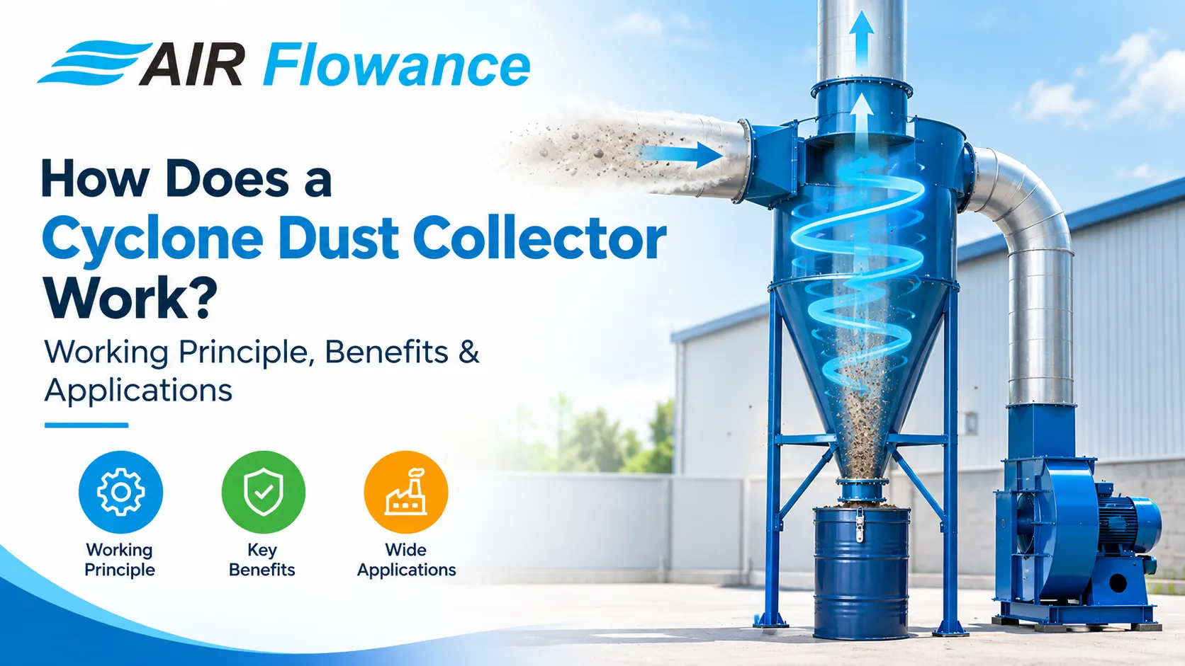 Read more about the article How Does a Cyclone Dust Collector Work? Working Principle, Benefits & Applications